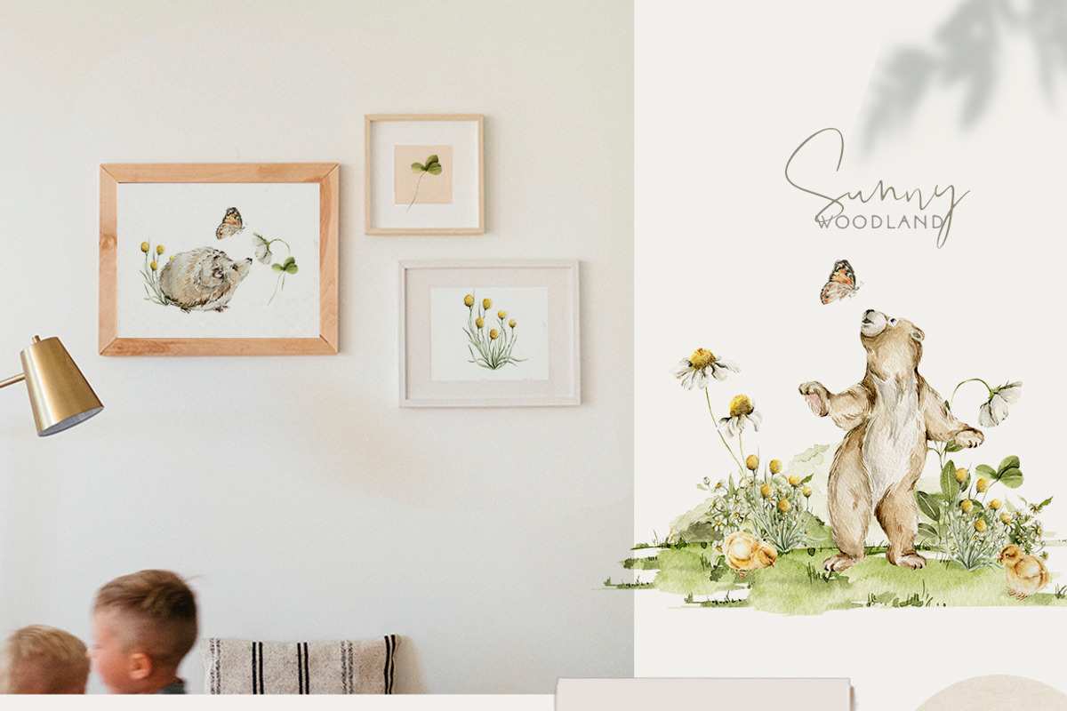 Spring woodland Baby animals clipart, an Animal Illustration by 60secondsArt (Photo 2 of 14)