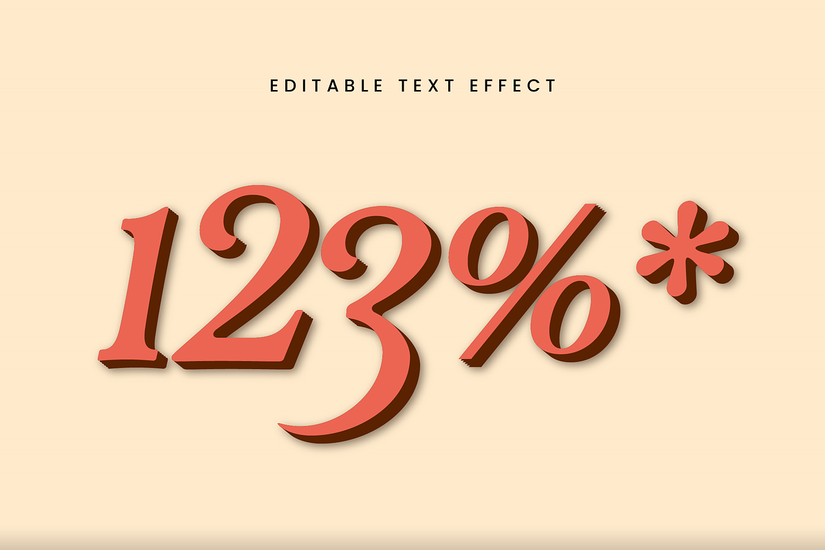 Retro Elegant Shadow 3D Text Effect preview 2