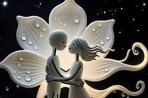 Lovers Abstract People, a Person Illustration by Sharon Schwalbe