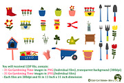 GO Gardening Time Clipart, an Object Illustration by Cozy Cat Design (Thumbnail 1 of 3)