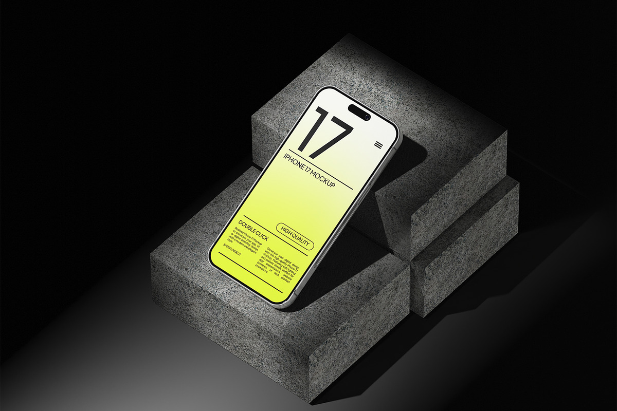 Iphone 17 Mockup, an iPhone Mockup by Unerispace (Photo 2 of 5)