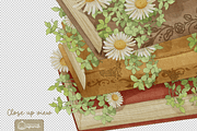 Vintage Floral Bookstacks Watercolor, a Decorative Illustration by creationsbyapuruh (Thumbnail 3 of 8)