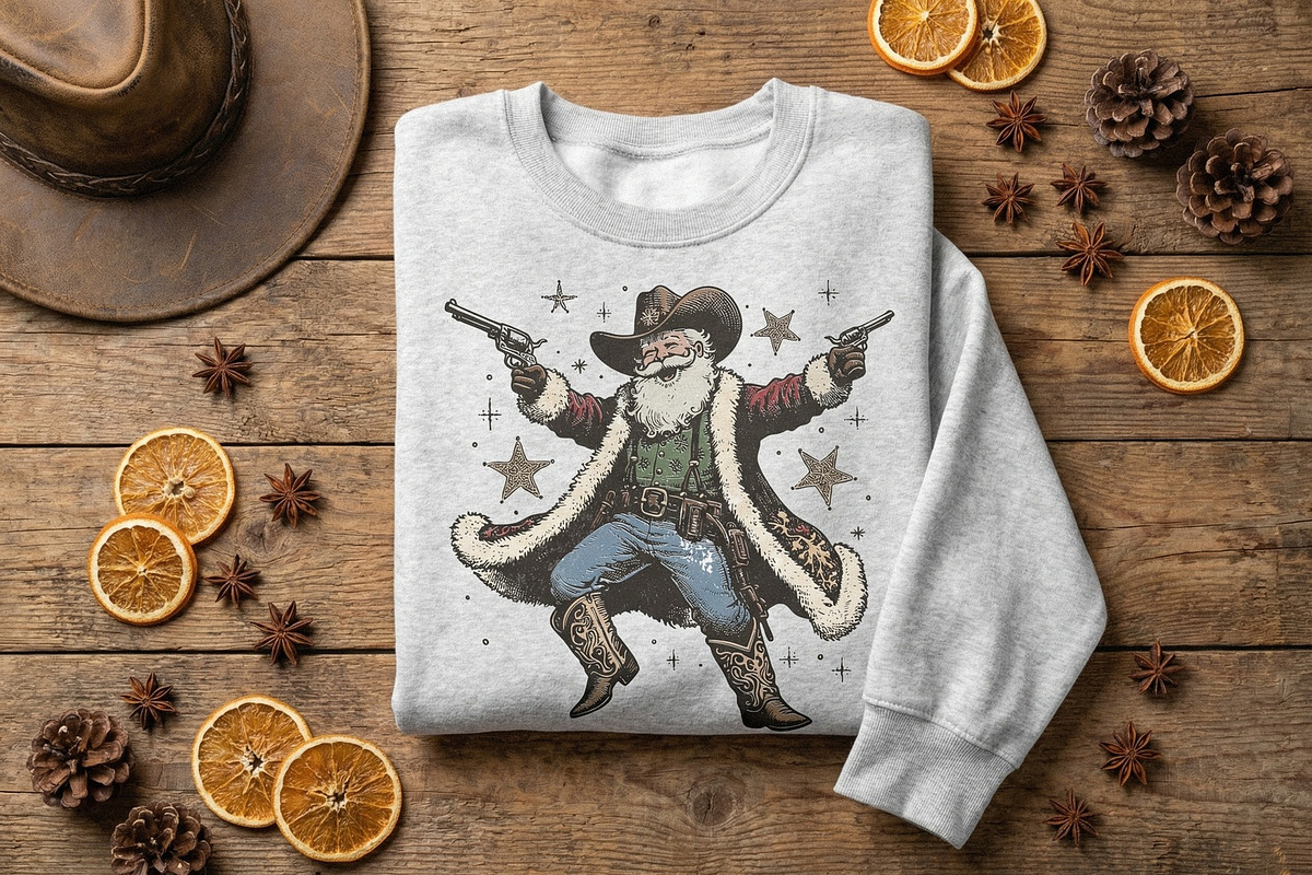 Cowboy Santa PNG, Western Christmas, an Illustration by SharpMarketplace (Photo 3 of 3)