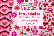 Sweet Valentine  Collection Set, a Pattern Graphic by Yasmine Patterns (Thumbnail 1 of 8)