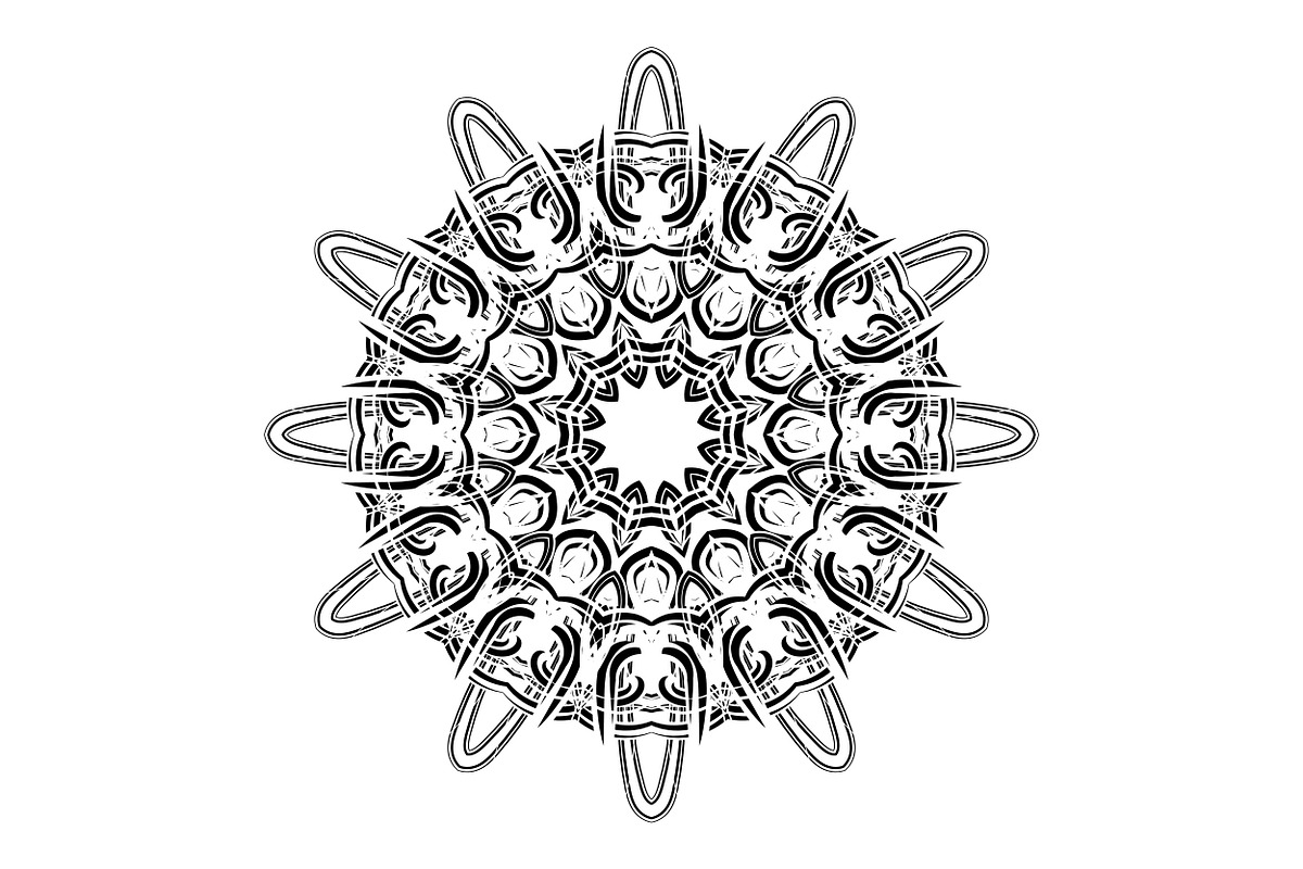 Black White Mandala Illustration Set, a Decorative Illustration by NJ Himel (Photo 25 of 101)