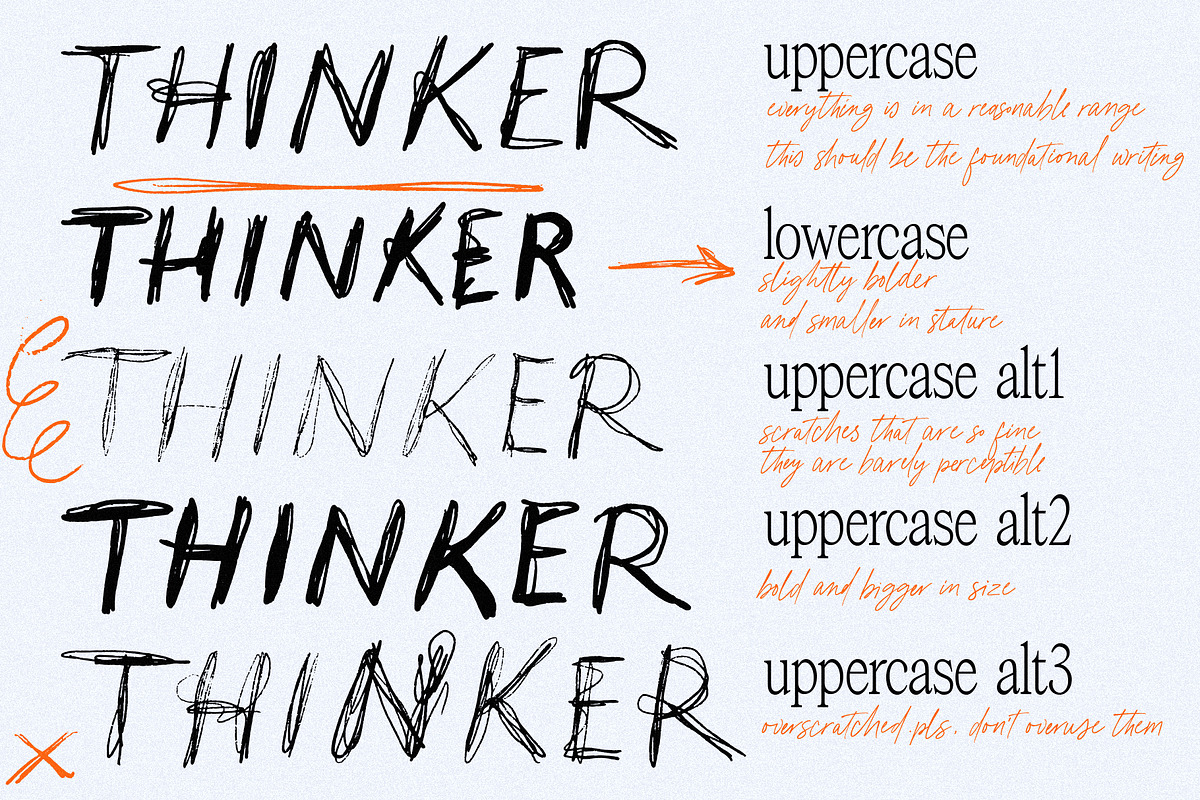 Thinker // Scribble Font, a Handwritten Font by PeachCreme (Photo 6 of 7)