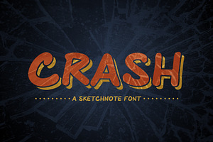Crash: A Handrawn Sketchnote Font