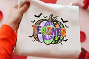 Halloween Teacher Pumpkin PNG Art, a Seasonal Illustration by CrexoraLab (Thumbnail 2 of 4)