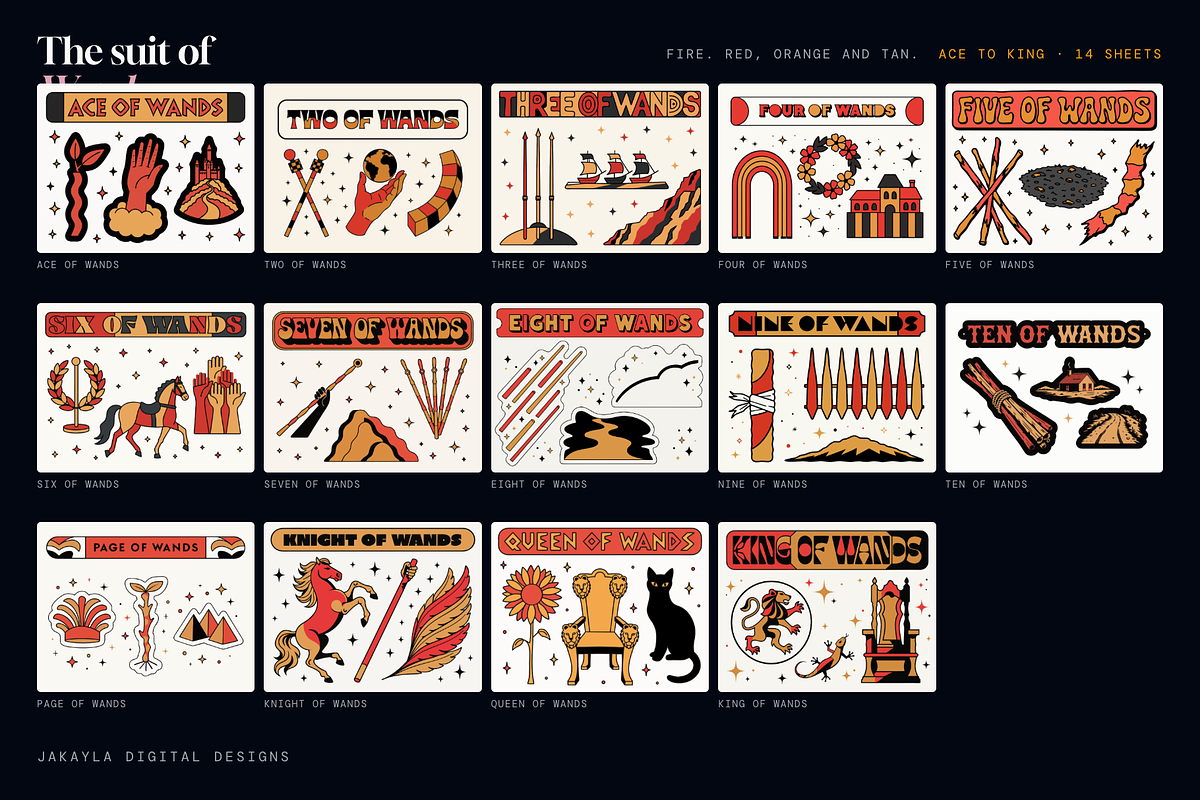 78 Tarot Card Sticker Sheets, an Object Graphic by Jakayla Digital Co (Photo 5 of 18)