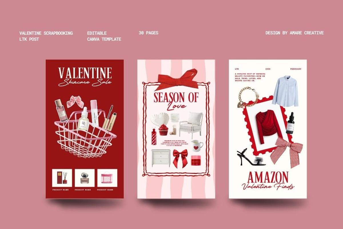 30 Valentine Instagram Story, a Social Media Template by Amaré Creative (Photo 1 of 7)