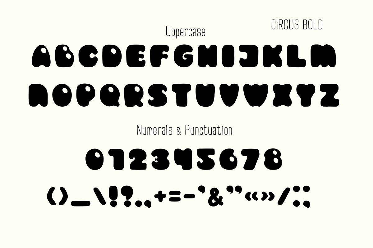 Circus, display typeface preview 6