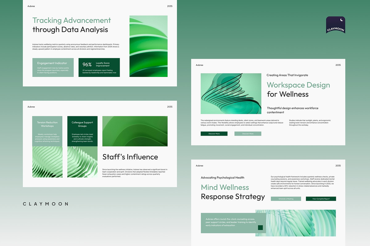 Aubree – Employee Wellbeing Program, a Presentation Template by Claymoon Lab (Photo 4 of 7)