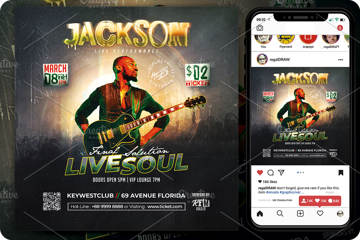 Music Concert Flyer, a Flyer Template by regalDRAW (Photo 1 of 4)