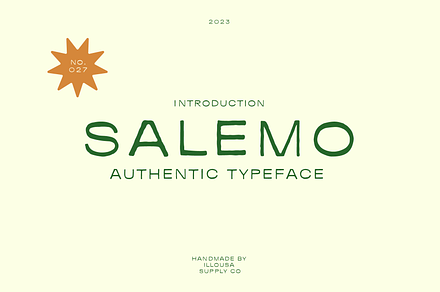 Salemo | Vintage Minimalism Font, a Sans Serif Font by Illousa