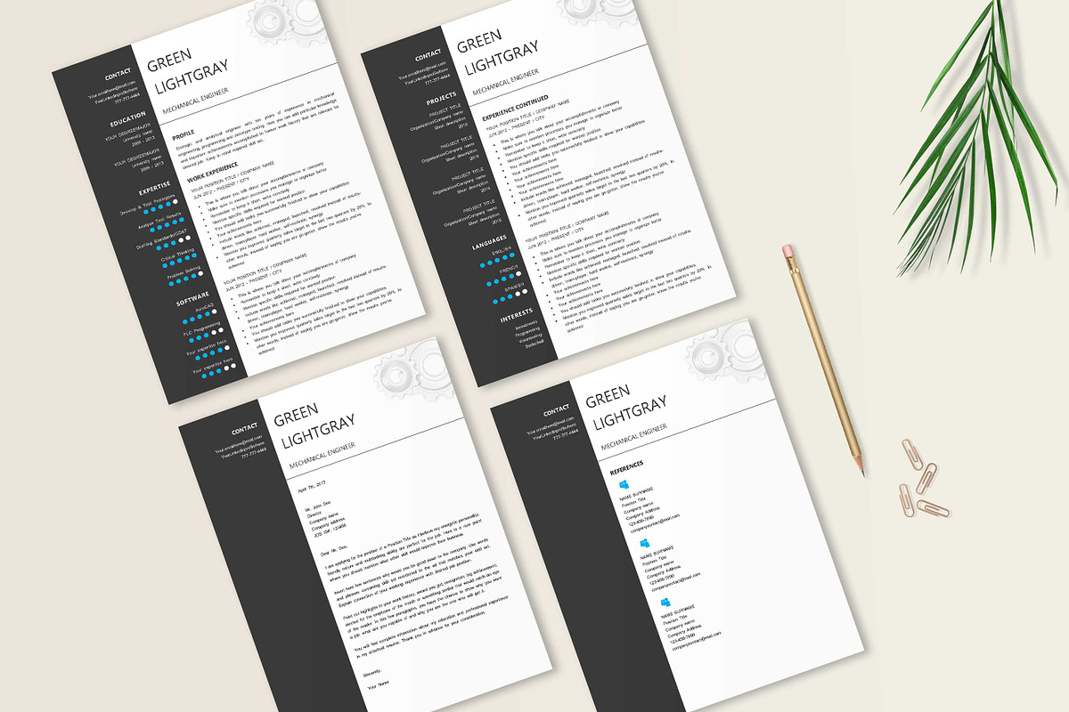 Resume | CV Template - Engineer, a Resume Template by Stanin Studio