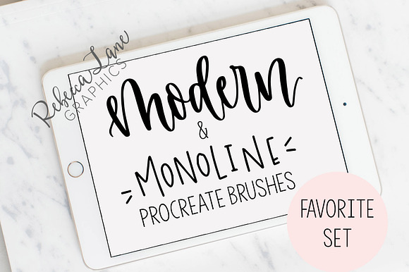 Calligraphy Procreate Brushes #1 Set preview 2