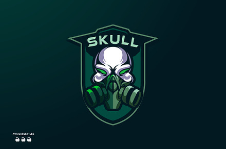 Skull mask esports logo design