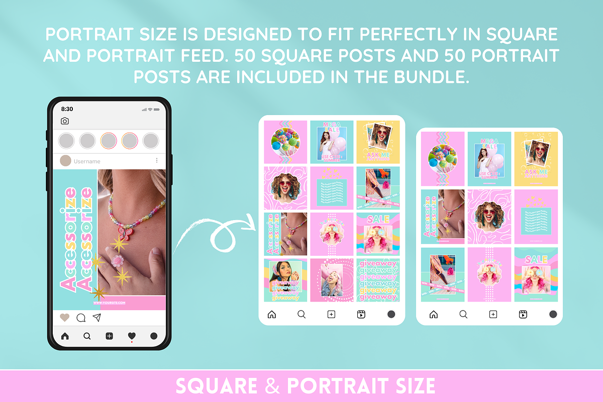 Rainbow Instagram Templates, a Social Media Template by SunshineStudioBoutique (Photo 4 of 7)