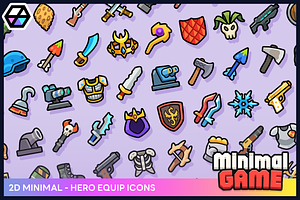 2D Minimal - Hero Equip Icons, a Solid Icon by LAYERLAB