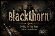 Blackthorn, a Blackletter Font by Wow Magic (Thumbnail 1 of 4)