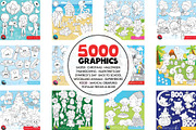 5000 in 1 - Black lines Mega Bundle, an Illustration by PrettyBundles (Thumbnail 18 of 27)