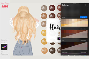 Hair Colors Palette Swatch Portrait