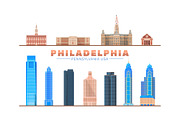 Philadelphia Pensylvania USA skyline, an Illustration by Sky and glass (Thumbnail 6 of 6)