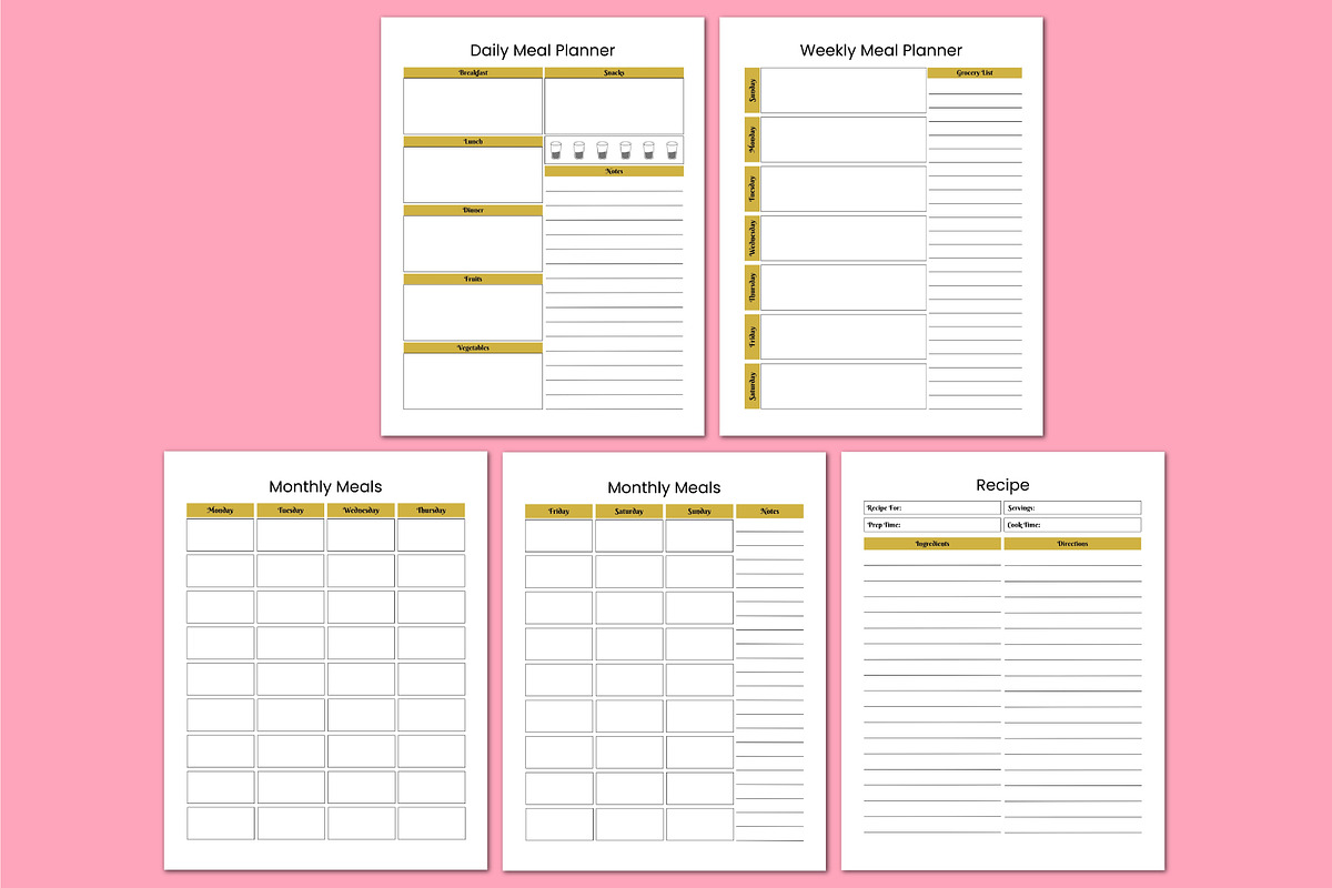 2026 Workout & Nutrition Logbook, a Stationery Template by Shumaya (Photo 4 of 4)