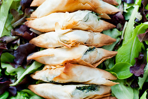 Spanakopita stock photo containing spanakopita and triangle