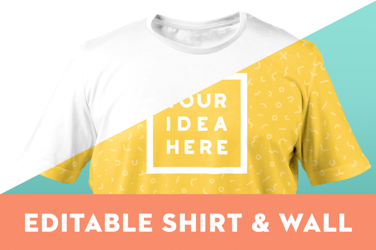 T-Shirt Mockup Template Front & Back, a Shirt Mockup by w/studio (Photo 3 of 6)