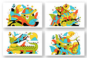 10 Reptile Animals Illustration, an Animal Illustration by denayunebgt (Thumbnail 3 of 4)
