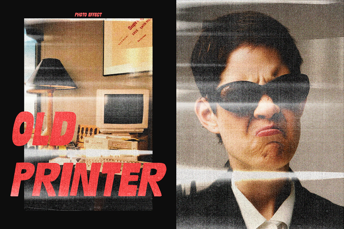 Old Printer Scan Distortion Effect, a Layer Style Add-On by smishura (Photo 1 of 5)