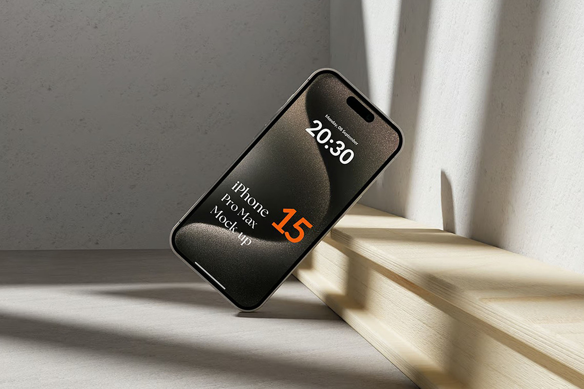 Iphone 15 Mockup, an iPhone Mockup by Se٧enStudio (Photo 3 of 4)