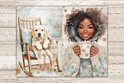 Cozy Winter Junk Journal Paper, a Person Illustration by GlamArtZhanna (Thumbnail 3 of 10)