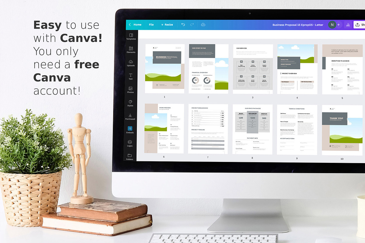 Business Proposal Canva, a Marketing Template by Sabin (Photo 6 of 8)