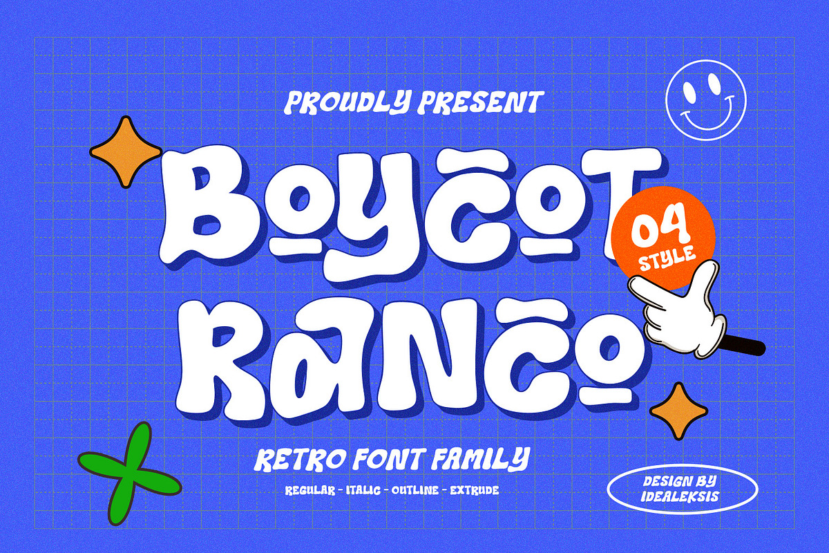 Boycot Ranco, a Sans Serif Font by Ideal Eksis (Photo 1 of 9)