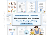Kids Safety Info Address Number, a Print Template by PlannersByBee (Thumbnail 2 of 2)
