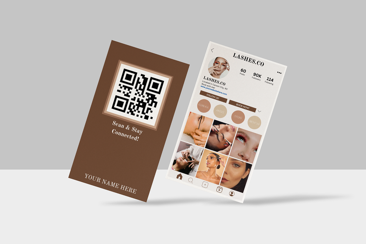 Business Card Lash Editable in Canva, a Business Card Template by KnowyourLabel (Photo 1 of 6)
