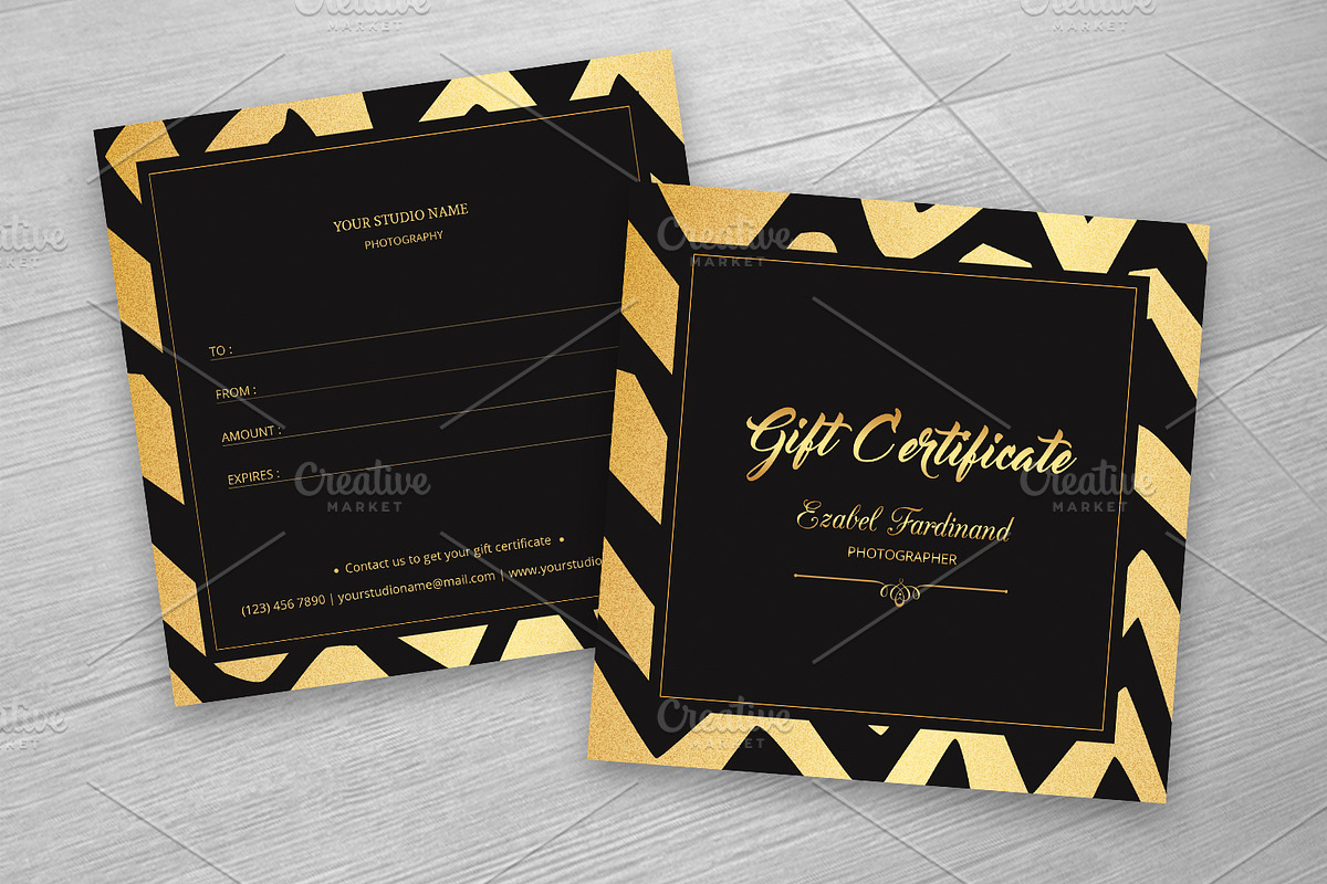 Photographer Gift Certificate-V12, a Card Template by Template Shop (Photo 1 of 3)