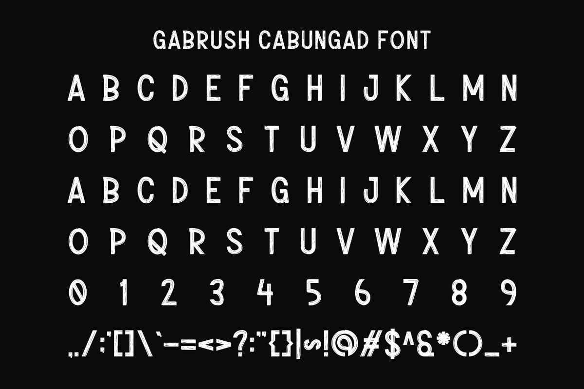 Gabrush Cabungad - Brush Font, a Sans Serif Font by Iqsiart Studio (Photo 3 of 6)