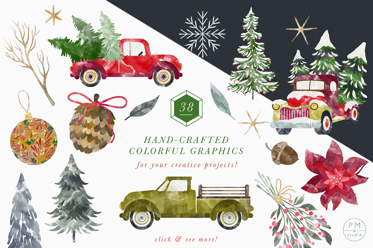 Timber Winter Truck Collection, a Graphic by PetiteMarket (Photo 4 of 5)