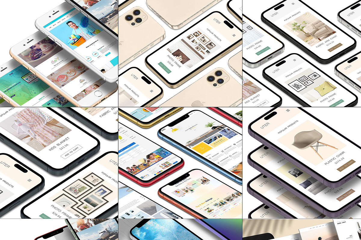 ALL 3D iPHONE MOCK-UP BUNDLE VOL-I1, an iPhone Mockup by Graphicsworld125 (Photo 2 of 20)