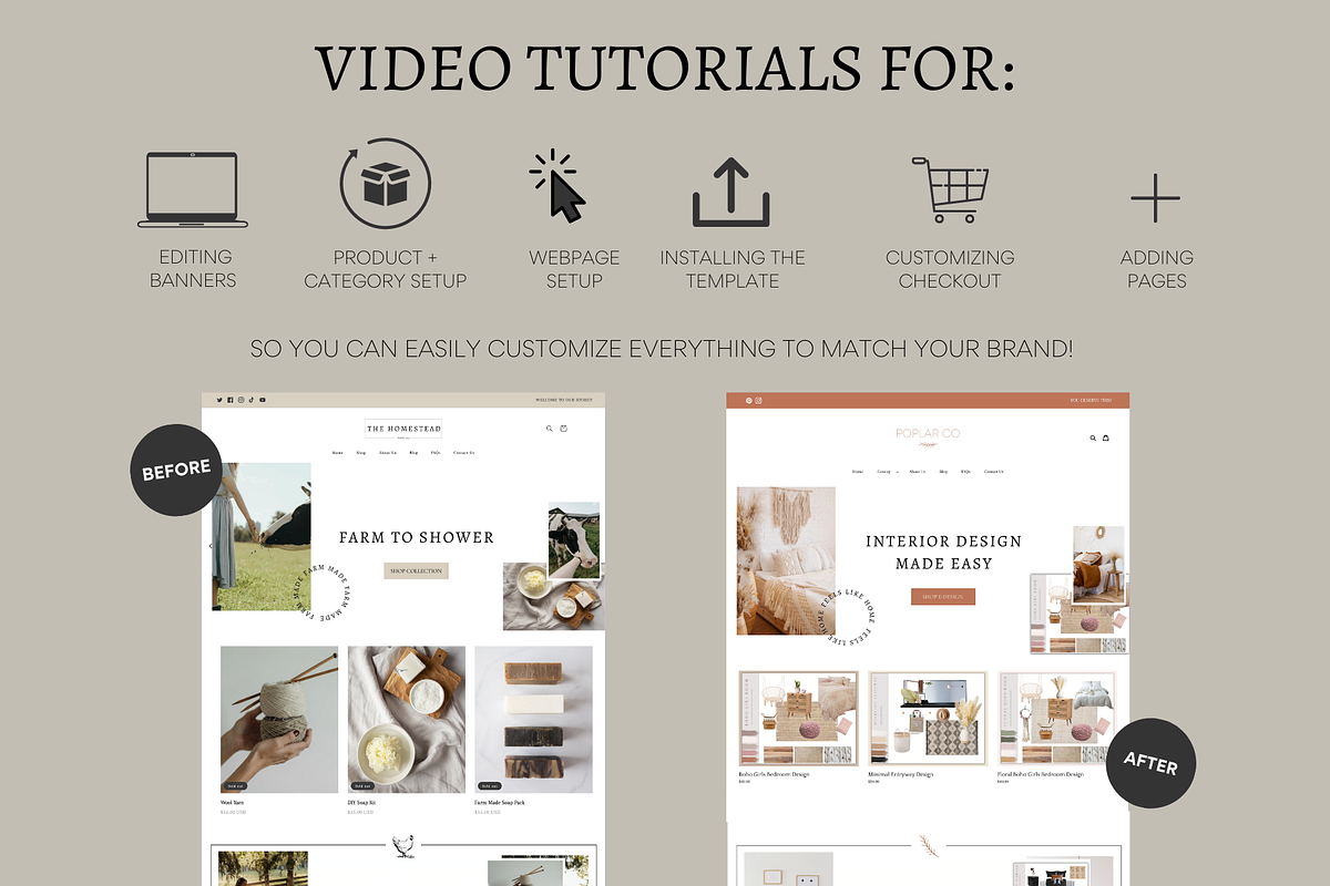 Shopify Theme Bundle | The Homestead, a Templates & Theme by Easy Website Themes (Photo 9 of 10)