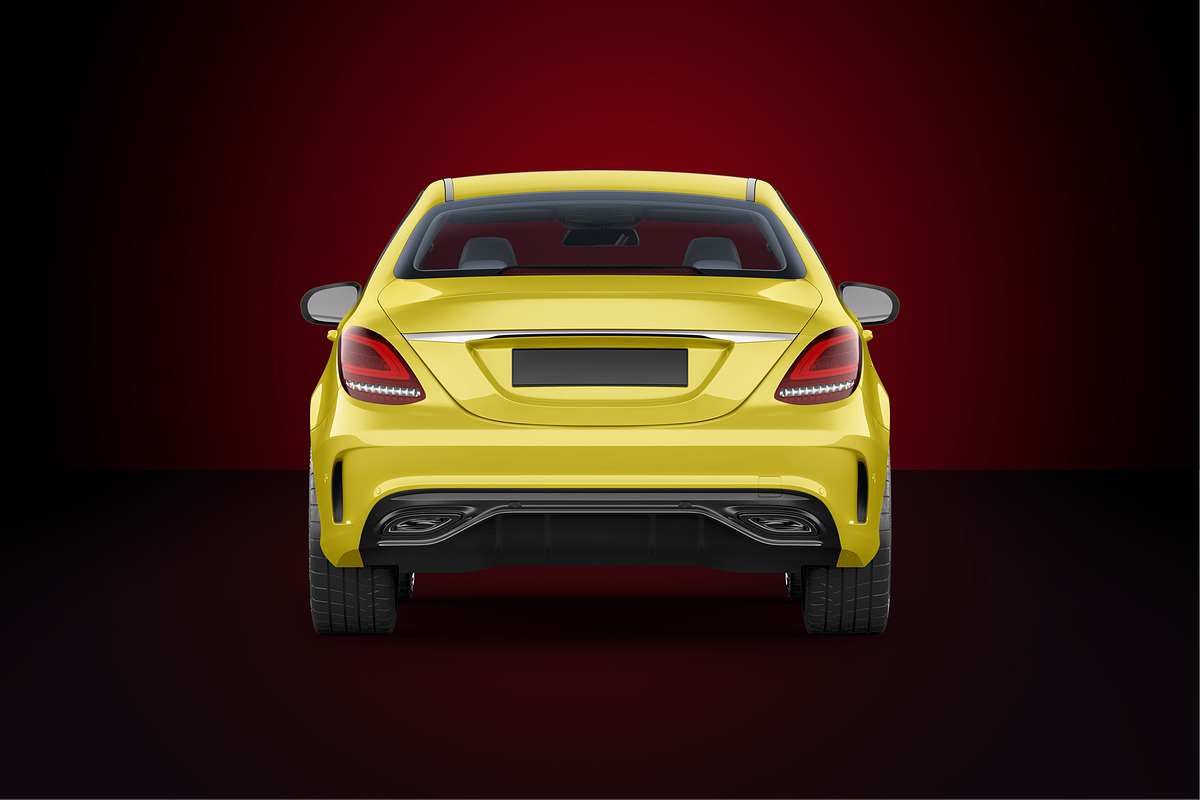 Mercedes-Benz sedan MockUp Set, a Product Mockup by PSD Market (Photo 5 of 6)