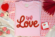 Crochet Pink Love Bow Valentine PNG, an Illustration by Canvas Craft (Thumbnail 7 of 7)
