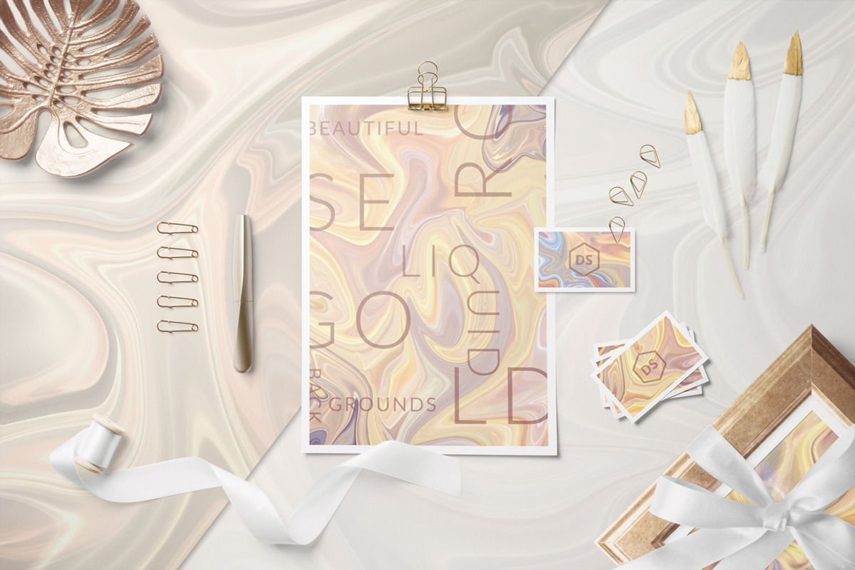 300 Liquid Gold Backgrounds, a Texture Graphic by Digital Space (Photo 8 of 17)