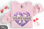 Faux Crochet Heart Split Monogram Bu, an Illustration by RobertsArt (Thumbnail 4 of 5)