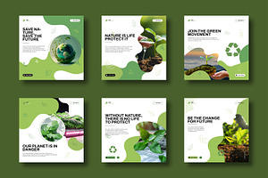 Save Nature Social Media Template, a Social Media Template by MightyDesign