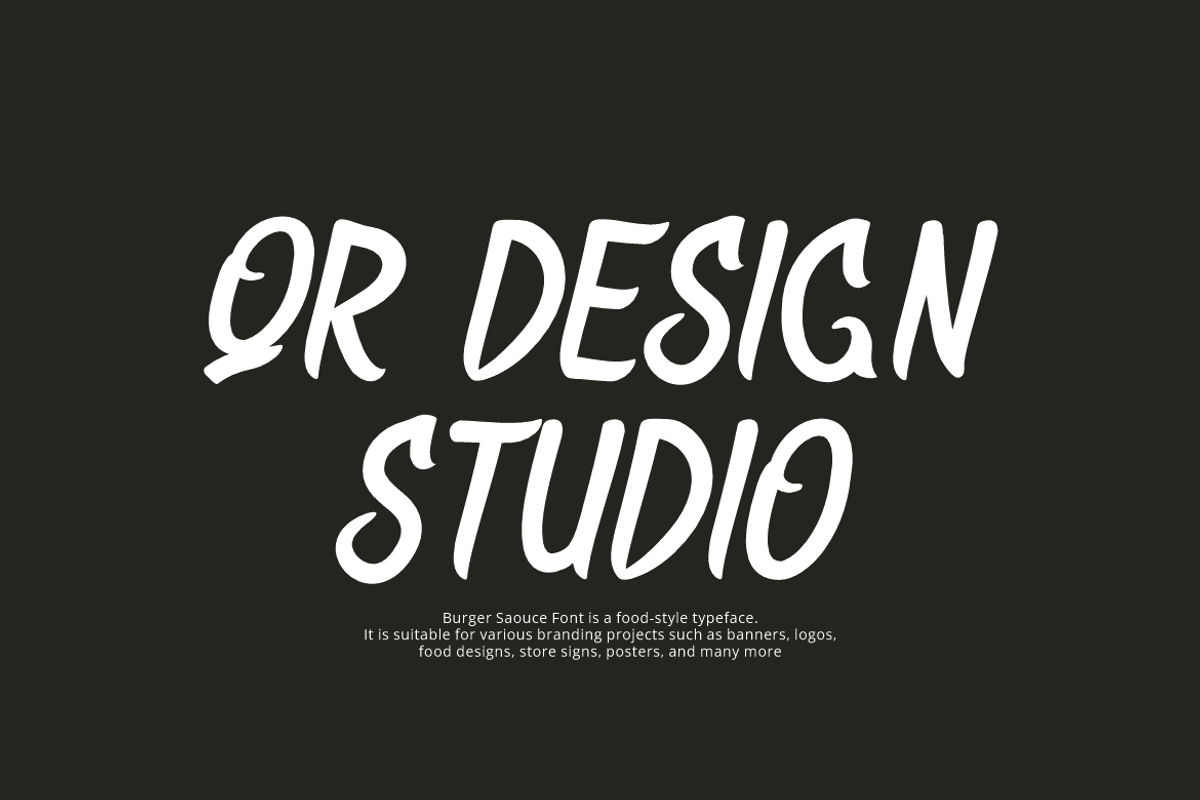 Burger Saouce - Food Font, a Handwritten Font by QR Design Studio (Photo 4 of 7)