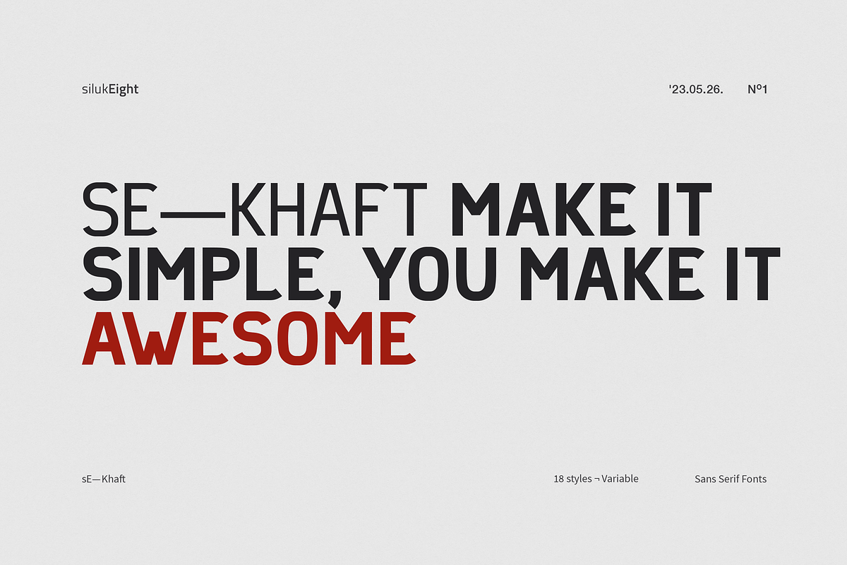 sE—Khafr, a Sans Serif Font by silukEight (Photo 3 of 10)